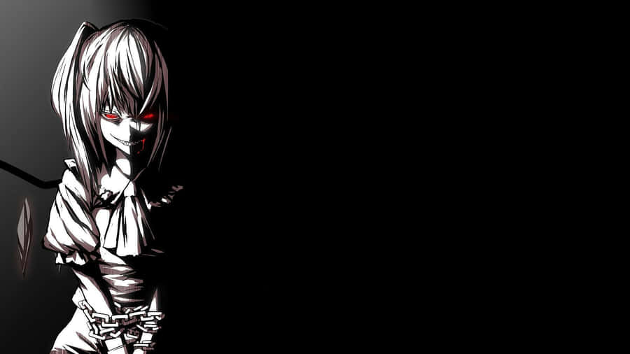 Misa Amane In Black And White Anime Pfp Wallpaper
