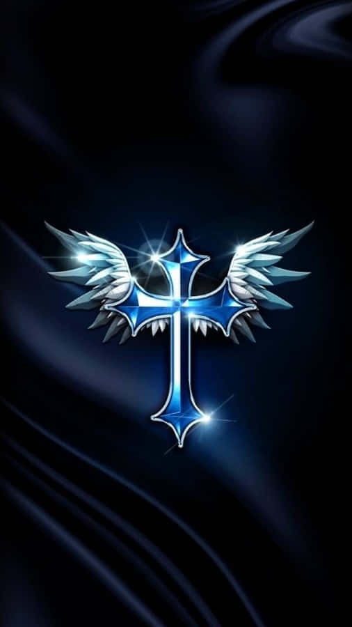 Modern Aesthetic Cross Phone Design Wallpaper