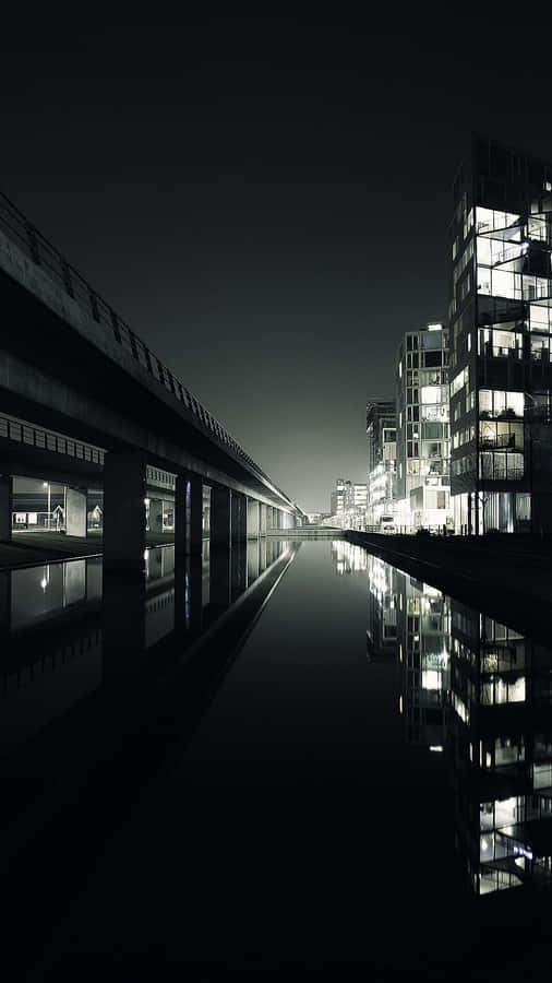 Modern Iphone Dark City View Chicago Wallpaper