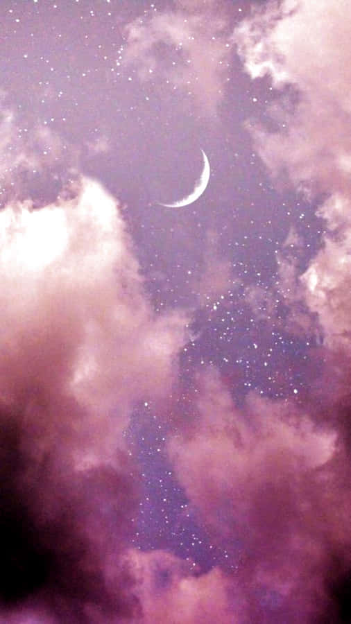 Moon And Stars Phone Perspective Wallpaper