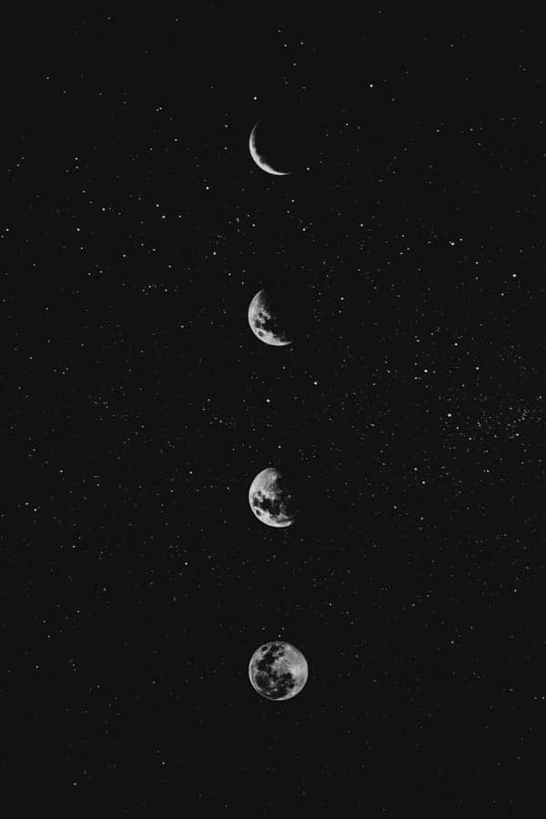 Moon And Stars Phone Phase Wallpaper