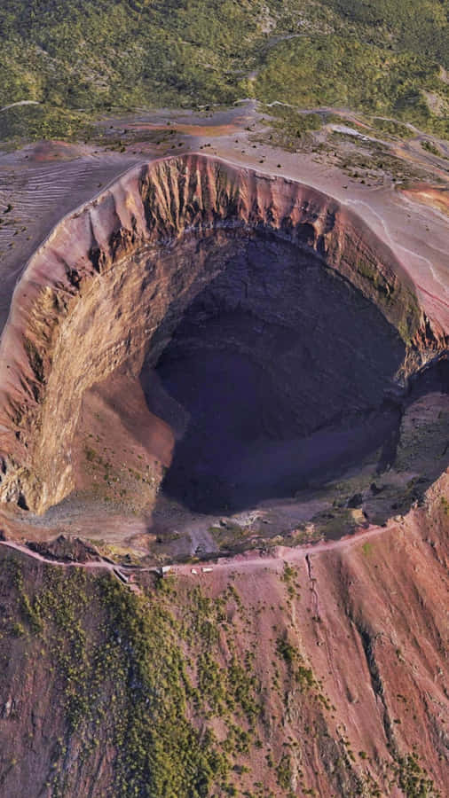 Mount Vesuvio Crater Close Up Wallpaper