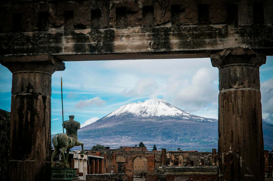 Mountain Vesuvio Scenery Campania Italy Wallpaper