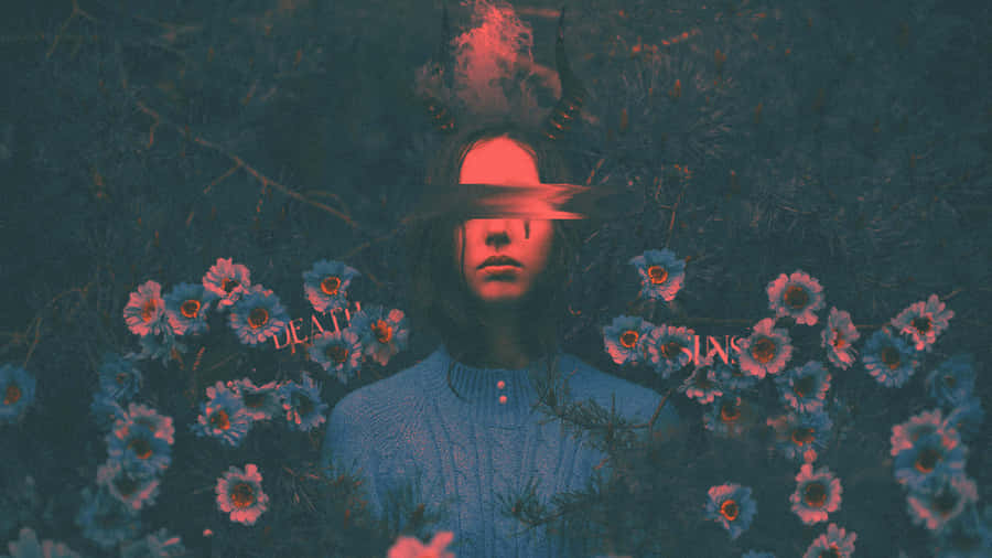 Mystical_ Floral_ Girl_ Aesthetic.jpg Wallpaper