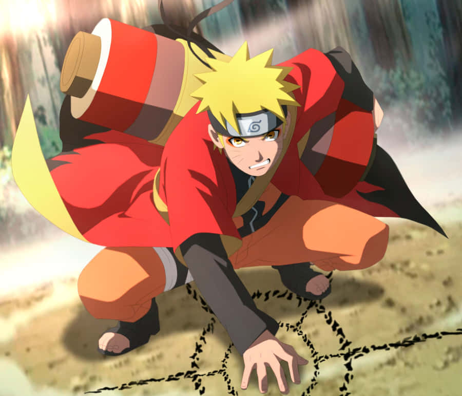 Naruto_ Uzumaki_ Red_ Chakra_ Cloak Wallpaper