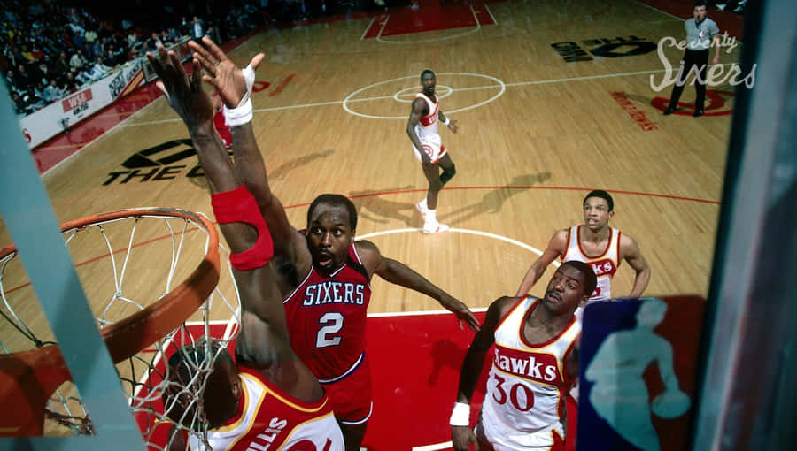 Nba Best Athlete Moses Malone Wallpaper