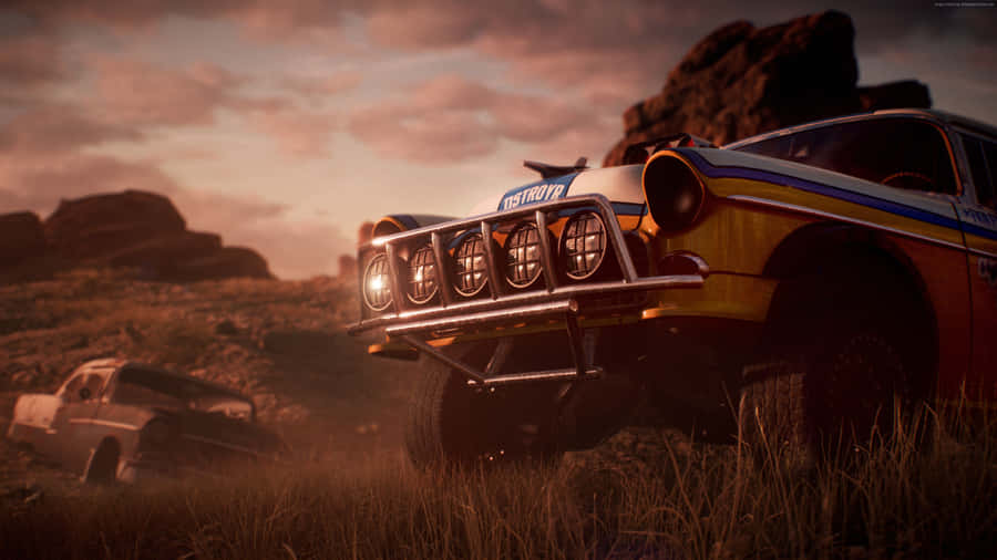 Need For Speed 4k Vintage Car On The Mountain Wallpaper
