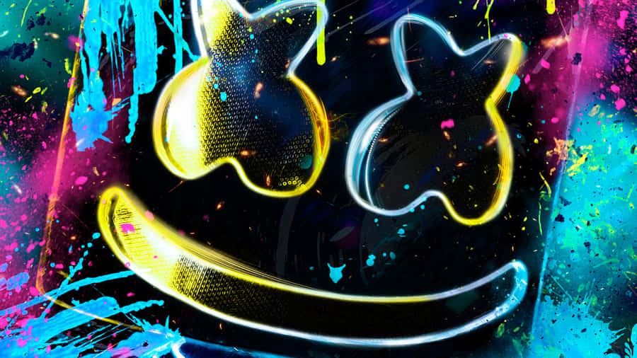 Neon Colors Marshmello Wallpaper