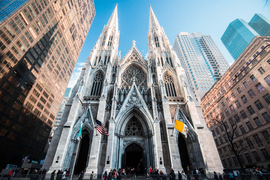 New York Saint Patrick's Cathedral Wallpaper