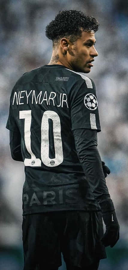 Neymar Doing His Signature Jet Action Wallpaper