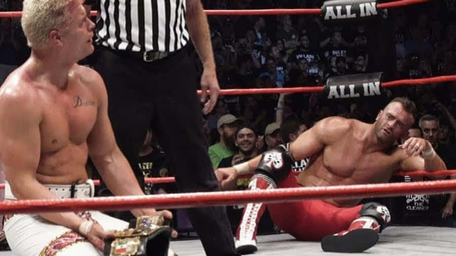 Nick Aldis Wrestling Match Intensity Wallpaper