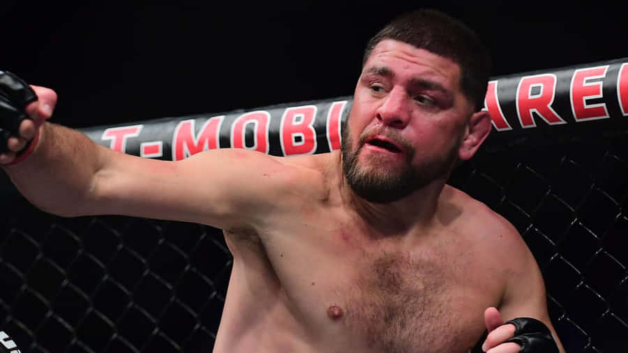 Nick Diaz Sending Out A Punch Wallpaper