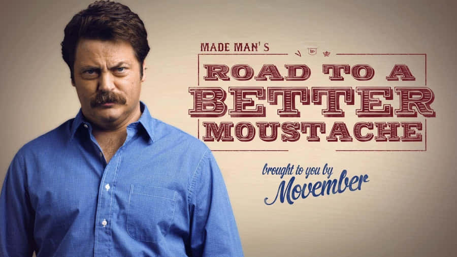 Nick Offerman Showcasing Intense Look Wallpaper