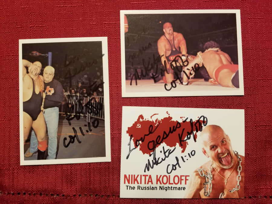 Nikita Koloff Autographed Wrestling Memorabilia Wallpaper
