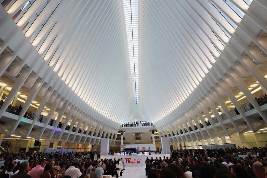 Oculus Interior Crowd Gathering Wallpaper