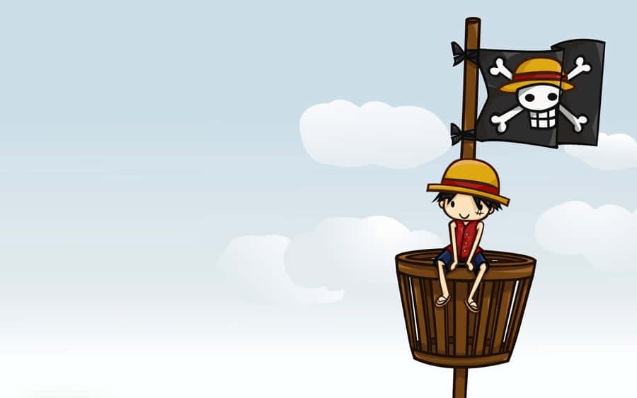 One Piece Chibi Luffy Fanart Wallpaper