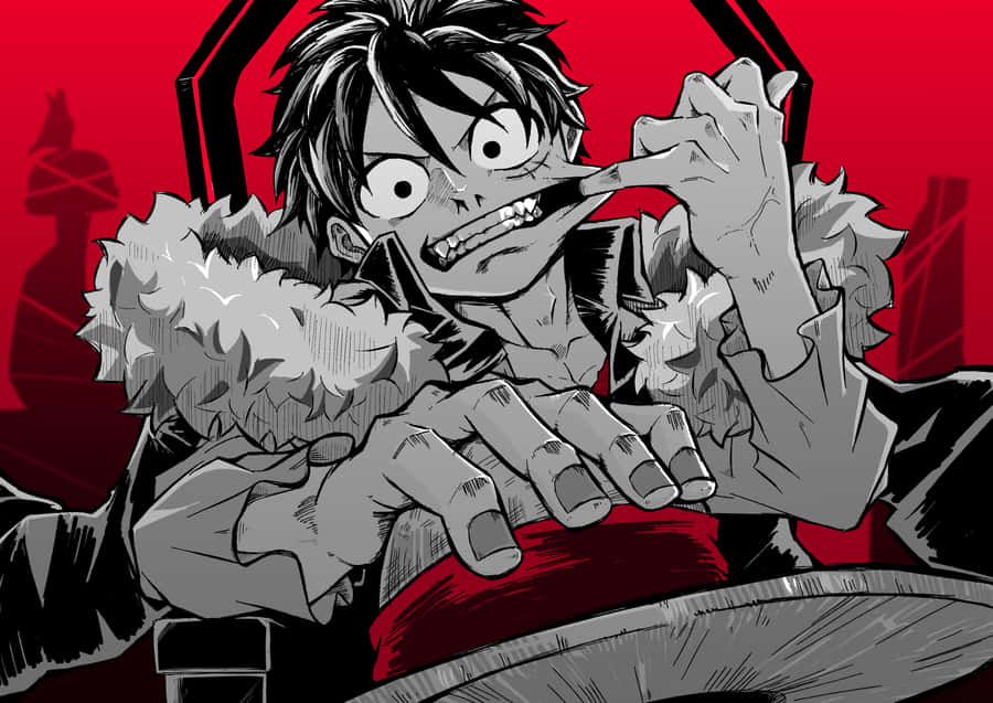 One Piece Luffy Art 5k Wallpaper