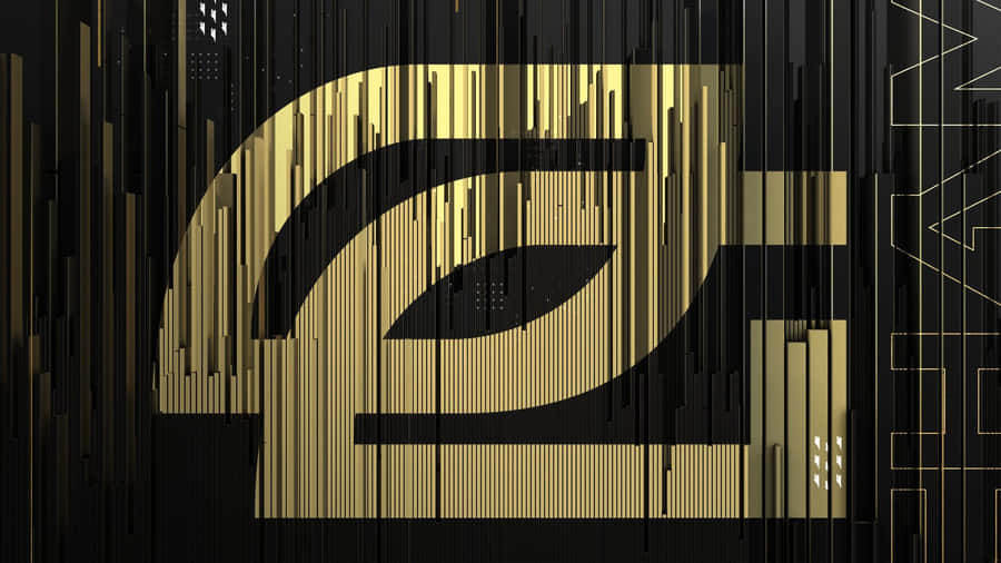 Optic Gaming Logo Golden Abstract Design Wallpaper