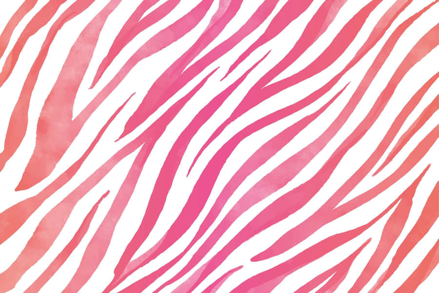 Orange And Pink Zebra Print Pattern Wallpaper