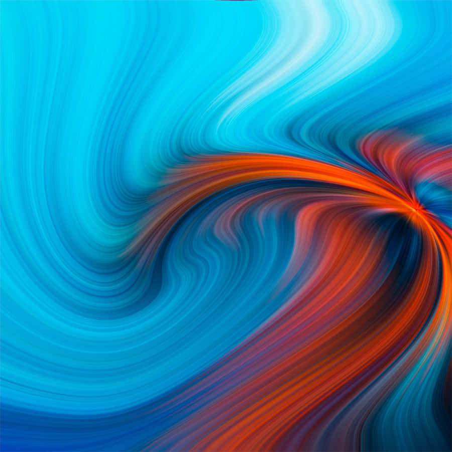 Orange And Teal Marble Swirl Wallpaper
