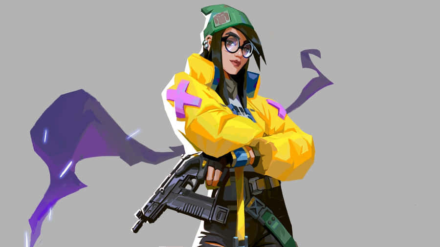 Outsmart Your Opponents With Strength, Courage And Smart Tactics With Killjoy Valorant. Wallpaper
