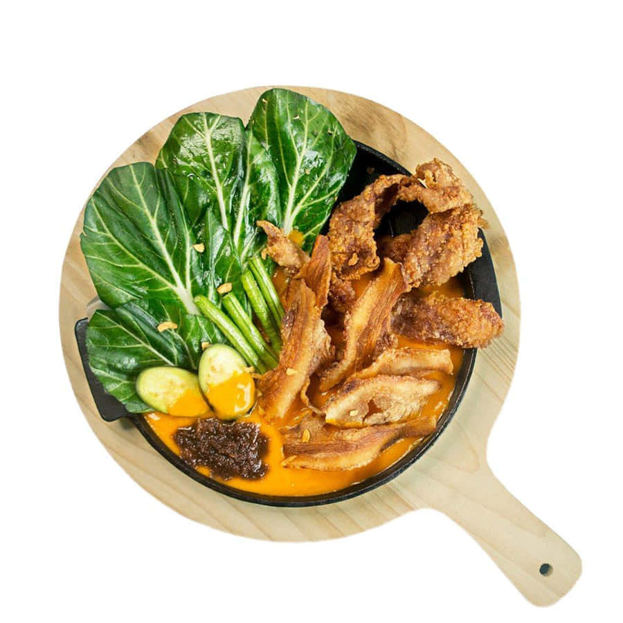 Overhead Shot Of The Famous Filipino Dish Kare-kare Wallpaper