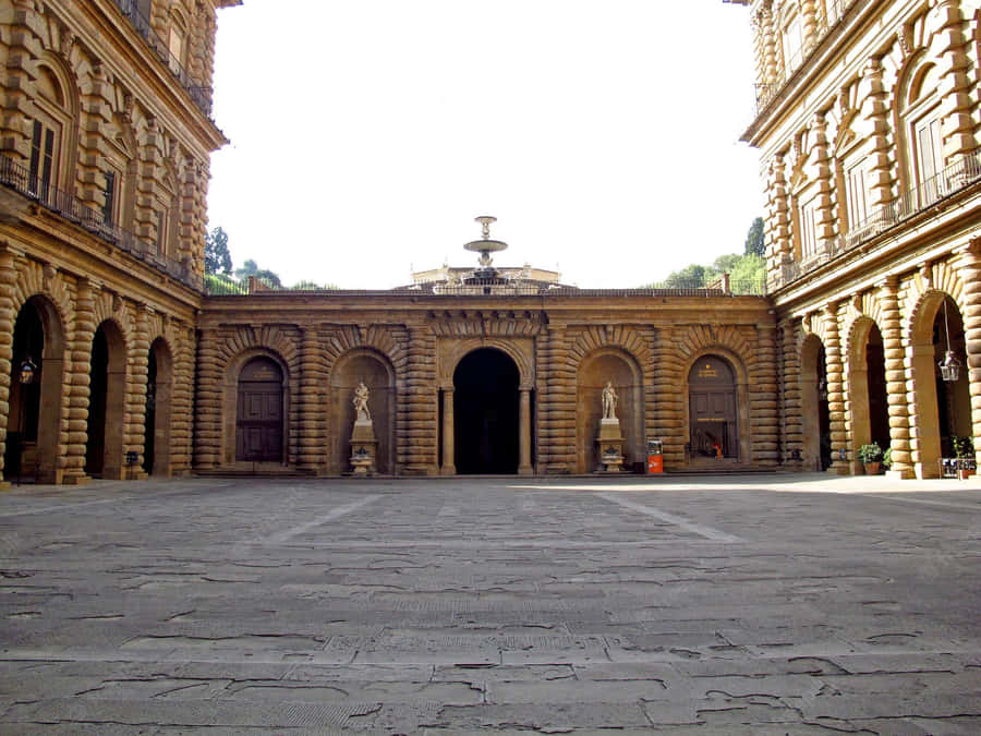 Palazzo Pitti Courthouse Garden Wallpaper
