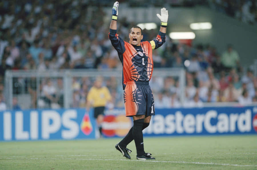 Paraguayan Footballer Jose Luis Chilavert At 1998 World Cup Wallpaper