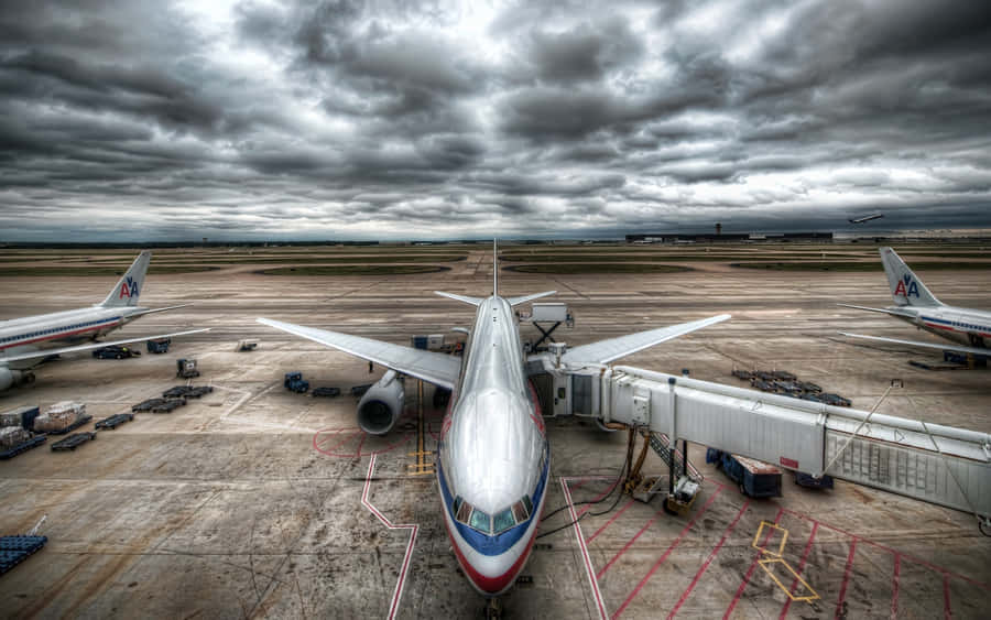 Passenger Aircraft On A Sunny Day Wallpaper