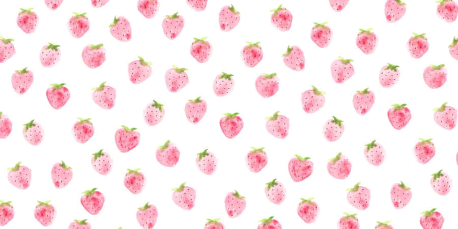 Pastel Strawberry Seamless Artwork Wallpaper