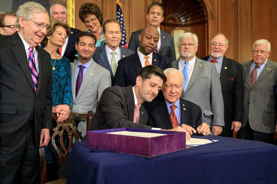 Paul Ryan With Purple Box Wallpaper
