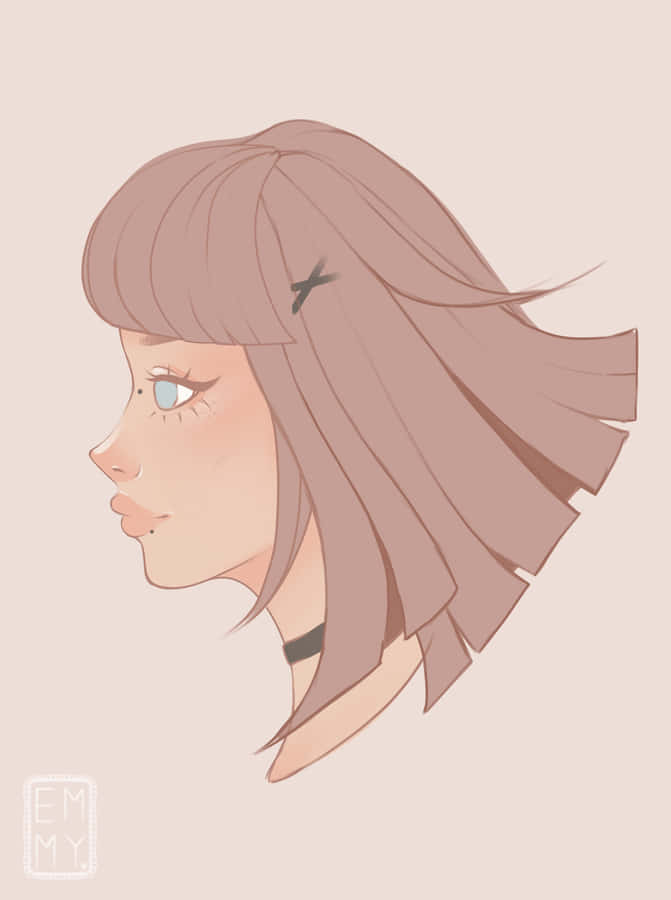 Peach-haired Girl Tiktok Pfp Ideas Wallpaper