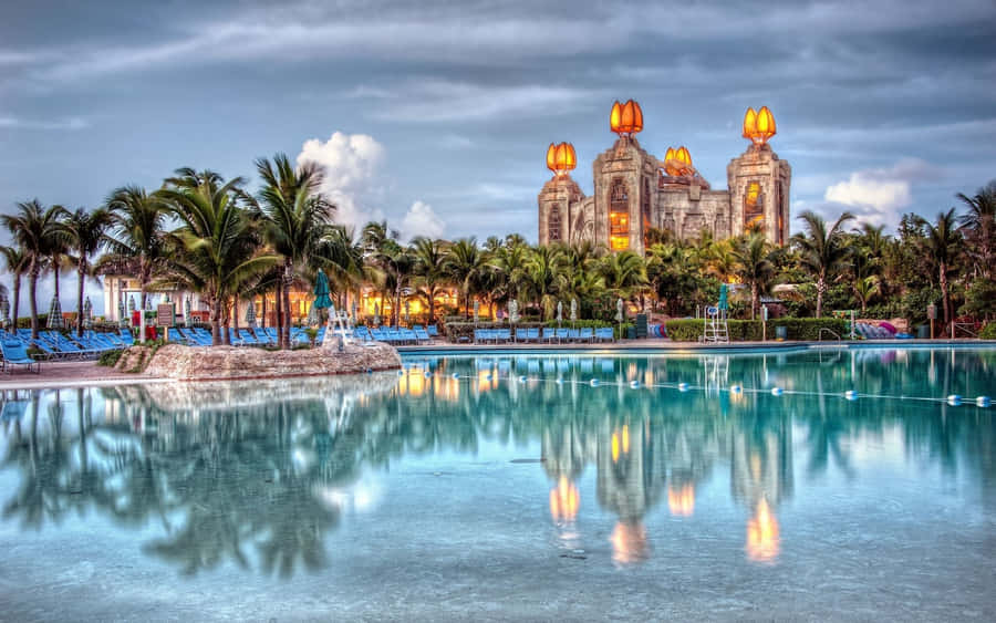 Perfect View Of The Beach In Atlantis Resort Wallpaper