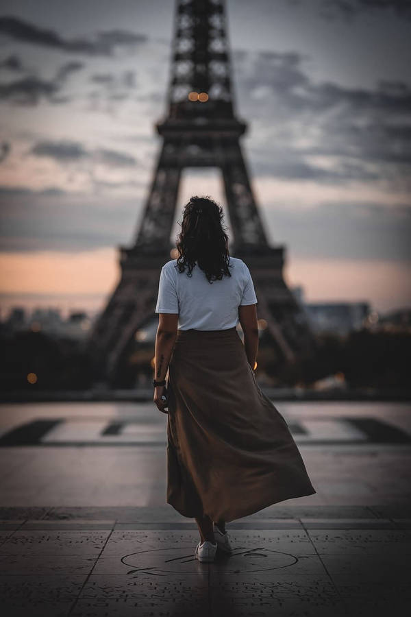 Person In Paris Wallpaper