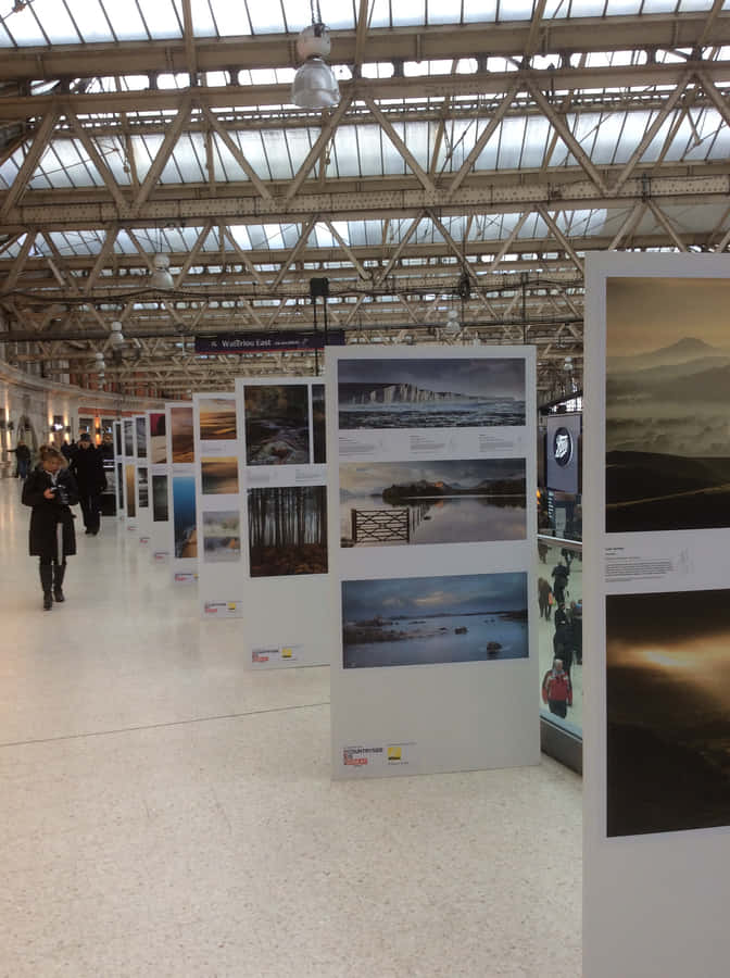 Photo Exhibit At Waterloo Station Wallpaper