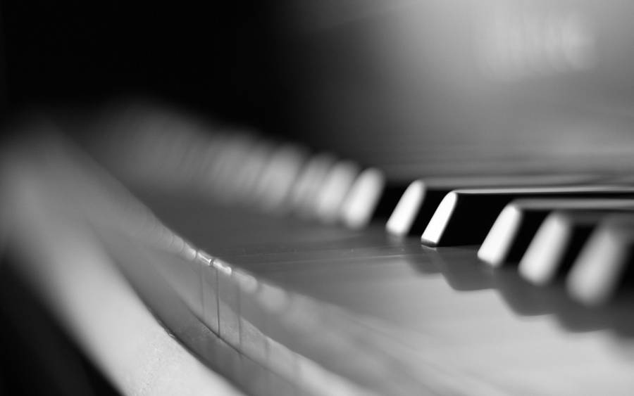 Piano Blurry Grayscale Hd Wallpaper