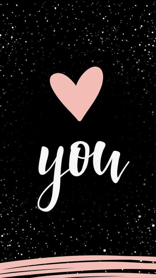 Pink And Black I Heart Pfp Wallpaper