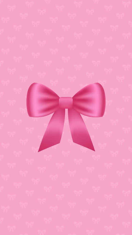 Pink Bow On A Pink Background Wallpaper