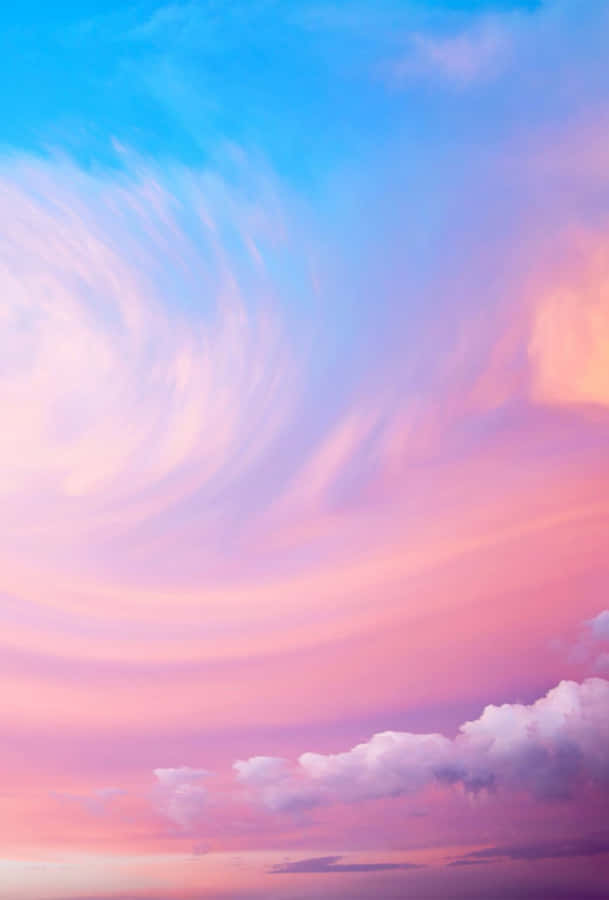 Pink Cotton Candy Clouds Wallpaper