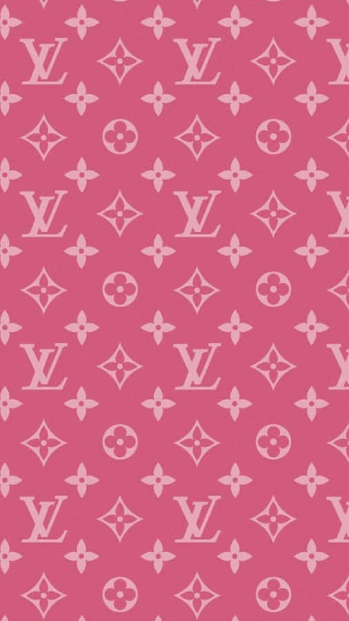 Pink Louis Vuitton Print Wallpaper