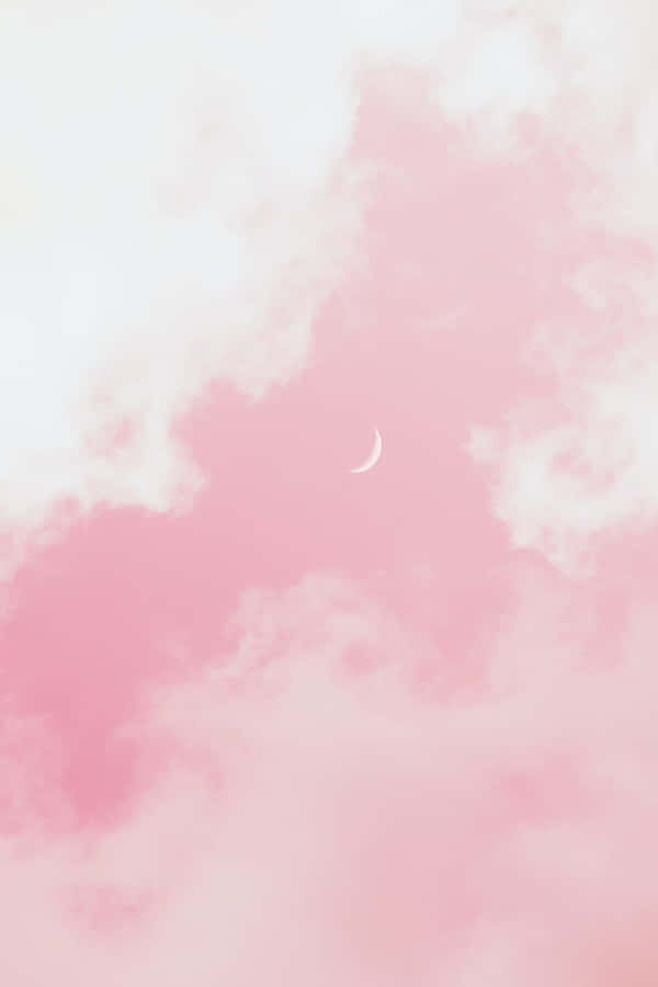Pink Pfp Sky With Moon Wallpaper