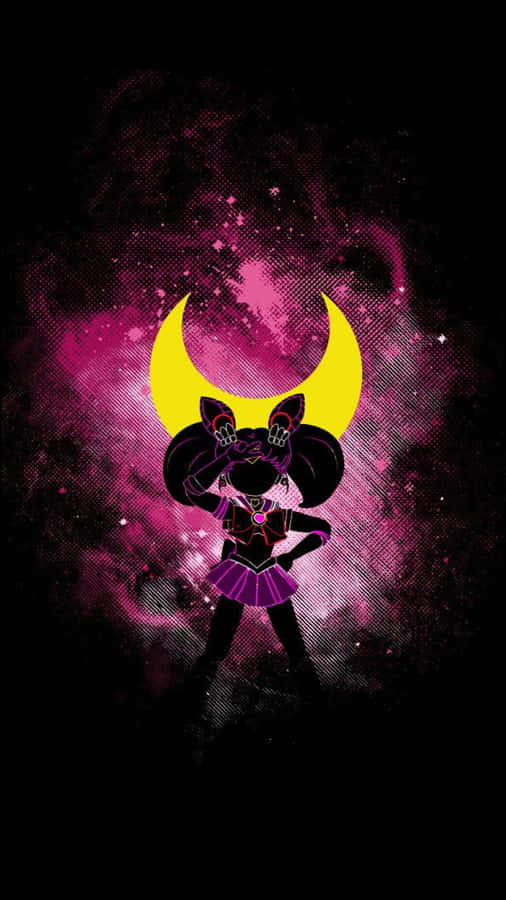 Pink Sailor Moon Cosmic Backdrop Wallpaper
