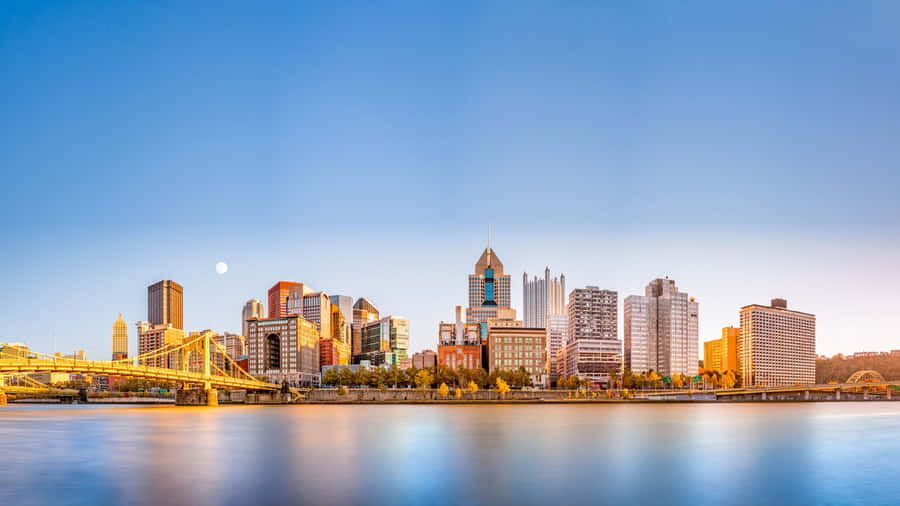 Pittsburgh Skyline Across The River Wallpaper