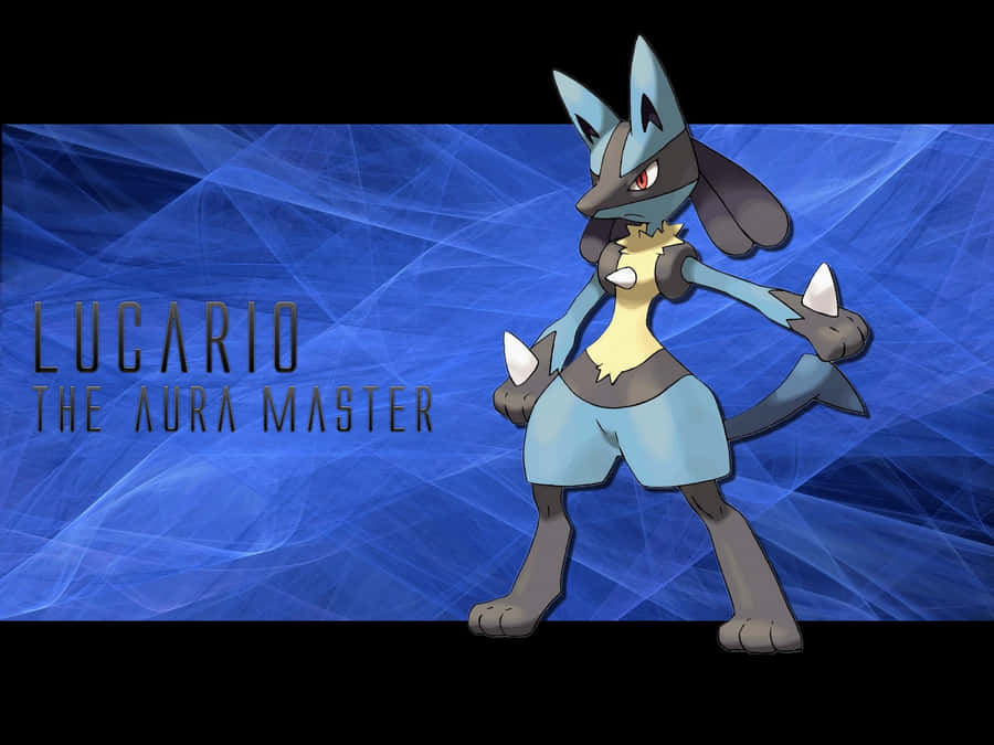 Pokemon Lucario Abstract Blue Wallpaper