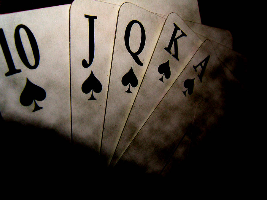 Poker Straight Flush Closeup Wallpaper