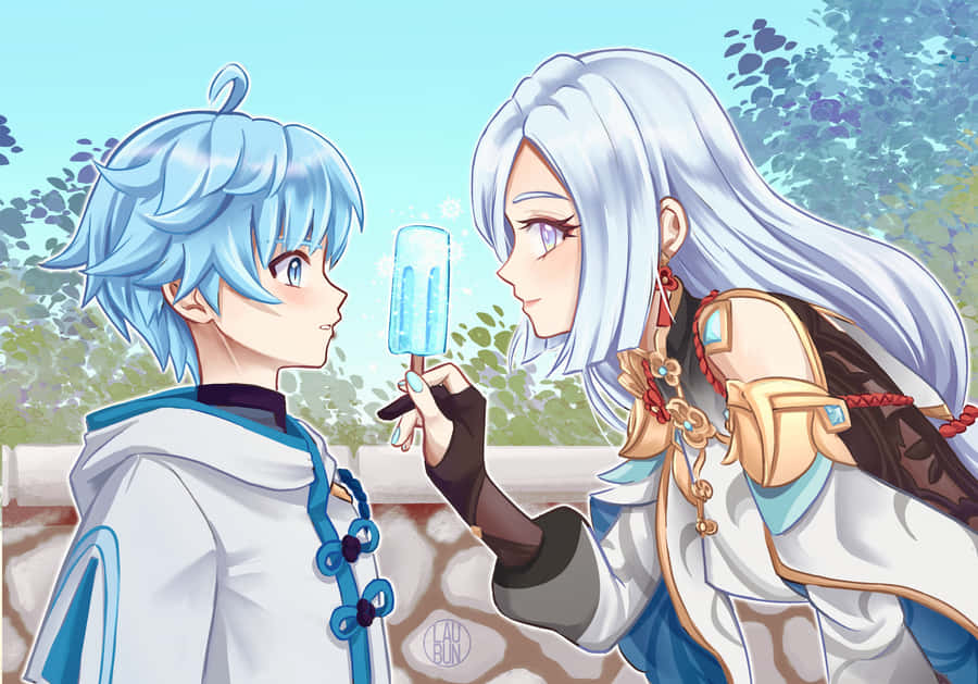 Popsicle Genshin Matching Pfp Wallpaper