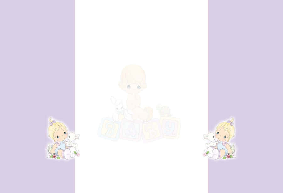 Precious Moments Babyand Blocks Wallpaper