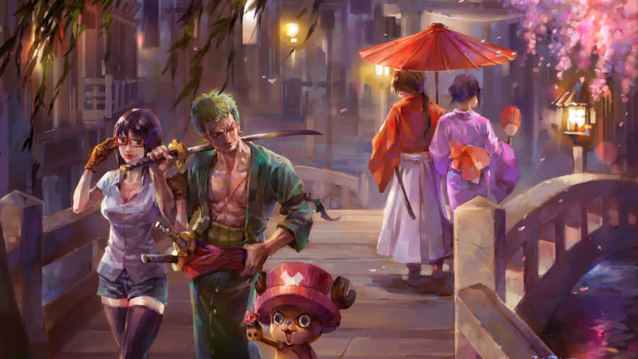 Prepare For Adventure On The Grand Line With Luffy And The Straw Hat Pirates In
