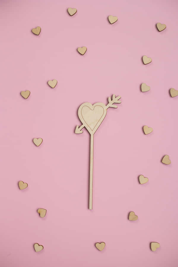 Pretty Glittery Pink Hearts Wallpaper