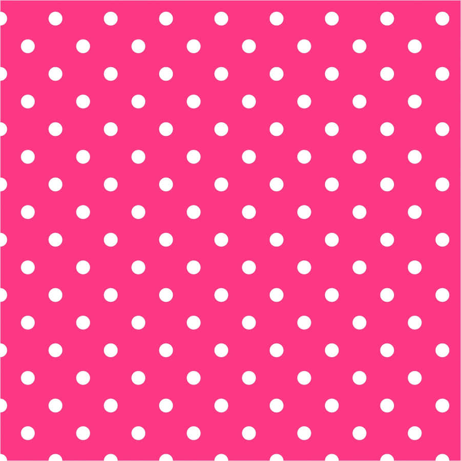Pretty Pink And White Polka Dots Wallpaper